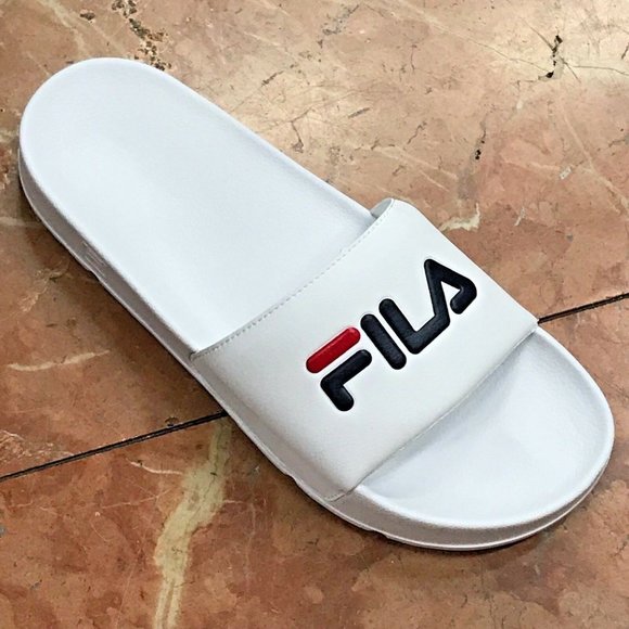 Men’s Fila Drifter White Signature Flip Flops NWT